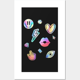 Gradient stickers Posters and Art